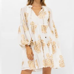 Gold and white dress